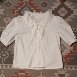 Elegant White Lace Blouse